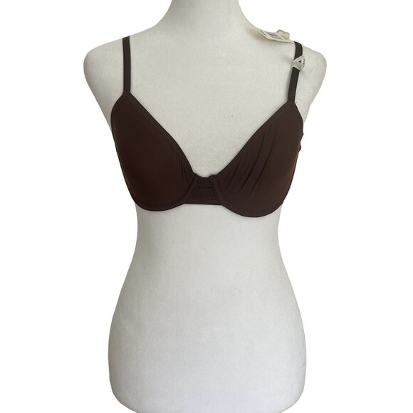 Aerie Smoothez Bra 32C Full Coverage Dark Chocolate - Picture 1 of 9